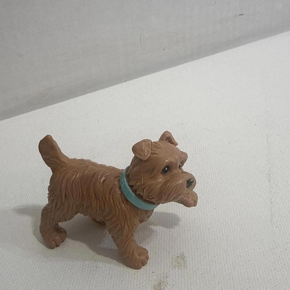Brown Puppy Dog Pet‎ W/ Blue Collar Dollhouse Pet Mattel Barbie Animal